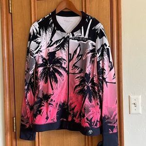 Trina Turk Recreation Palm Beach Athletic Wear Zip Jacket. Womens Size XL